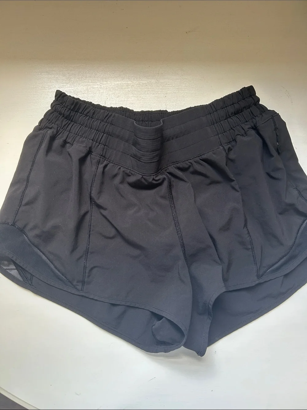 lululemon athletica Black Women's Athletic Shorts - High Waist Run Short
